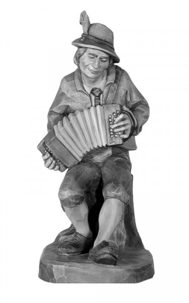 Shepherd playing accordeon