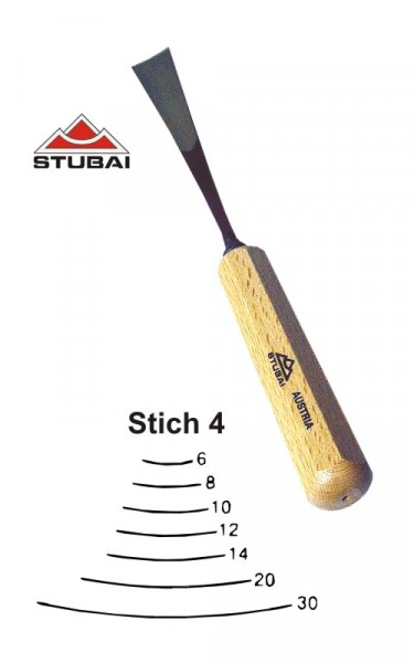 Stubai Standard - fishtail tool - sweep 4 - presharpened